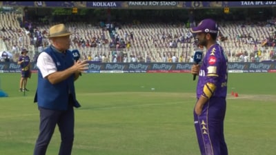 Danny Morrison chats with KKR captain Ajinkya Rahane Danny Morrison chats with KKR captain Ajinkya Rahane