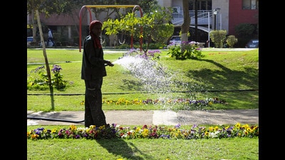 The annual water conservation drive has started in Chandigarh. Panchkula will also begin issuing challans from April 15. (HT) The annual water conservation drive has started in Chandigarh. Panchkula will also begin issuing challans from April 15. (HT)