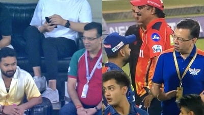 Rishabh Pant, Sanjiv Goenka spotted together during ISL semifinal Rishabh Pant, Sanjiv Goenka spotted together during ISL semifinal