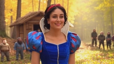 Kareena Kapoor radiates timeless beauty and innocence as Snow White. Kareena Kapoor radiates timeless beauty and innocence as Snow White.
