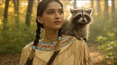 Sonam Kapoor as Pocahontas. (Ai TOT) Sonam Kapoor as Pocahontas. (Ai TOT)