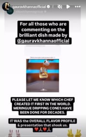 A screengrab of Chef Vikas Khanna's Instagram stories. A screengrab of Chef Vikas Khanna's Instagram stories.