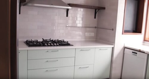 Alia Bhatt’s kitchen comes fitted with white tiles and mint green cabinets. (File Photo)
