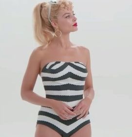 Barbie swimsuit – Classic icon in monochrome (Pinterest)