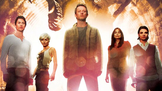 Primeval, a British sci-fi series where prehistoric creatures, including dire wolf-like beasts, travel through time anomalies into the present day.(ITV (UK))