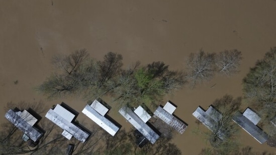 Over the past five days, Marshall County in western Kentucky has received about 16 inches (41 cm), according to meteorologist CJ Padgett.(AP)