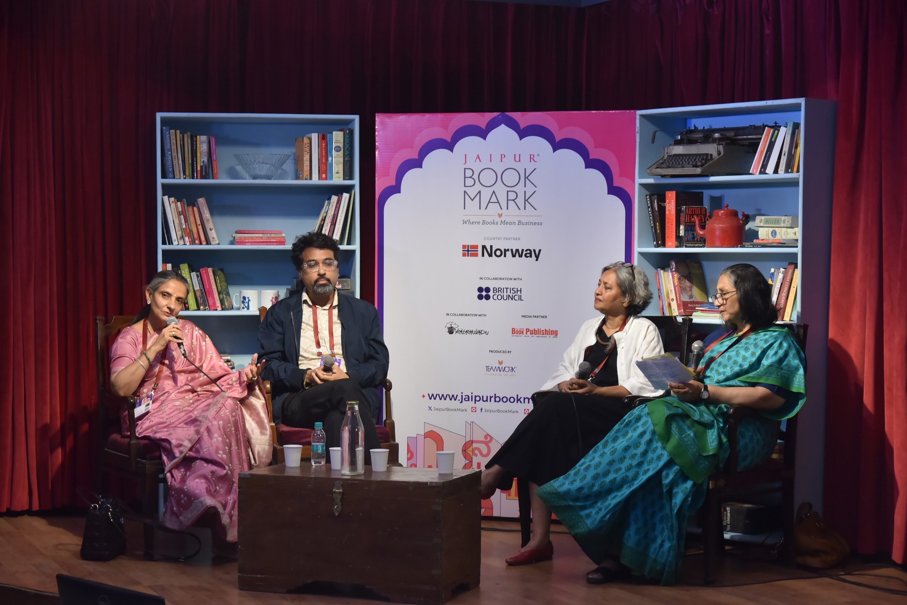 Mita Kapur, Kanishka Gupta, Jayapriya Vasudevan and Ranjana Sengupta at JBM 2025 (Jaipur BookMark) Mita Kapur, Kanishka Gupta, Jayapriya Vasudevan and Ranjana Sengupta at JBM 2025 (Jaipur BookMark)