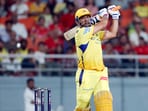 Chennai Super Kings' MS Dhoni plays a shot during the match against Punjab Kings Chennai Super Kings' MS Dhoni plays a shot during the match against Punjab Kings
