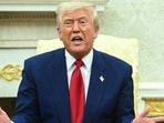 US President Donald Trump speaks during a meeting in the Oval Office of the White House in Washington, DC, on April 7, 2025. US President Donald Trump speaks during a meeting in the Oval Office of the White House in Washington, DC, on April 7, 2025.
