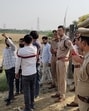 Police officials inspecting the site for the proposed April 12 rally by Karni Sena in Agra. (HT photo) Police officials inspecting the site for the proposed April 12 rally by Karni Sena in Agra. (HT photo)