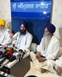The Sikh clergy during a meeting at the Akal Takht secretariat in Amritsar on Tuesday. (Sameer Sehgal/HT)
