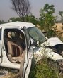 The car met with an accident on the Zirakpur-Bathinda National Highway near Sangrur on Tuesday. (HT)