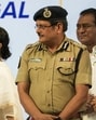 West Bengal chief minister Mamata Banerjee and Kolkata police commissioner Manoj Kumar Verma at a 'Vishwa Navkar Mahamantra Diwas' event at Netaji Indoor Stadium, in Kolkata,West Bengal, Wednesday. (PTI)