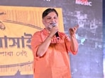 Srijit Mukherji during a promotional event for Killbill Society in Kolkata.