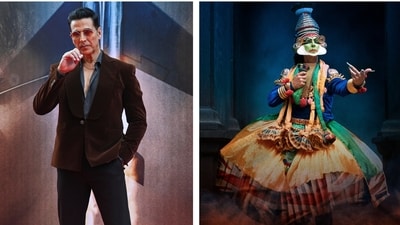 Taking to Instagram on Wednesday, Akshay Kumar shared the poster where he is posing as a Kathakali dancer to promote his upcoming film Kesari Chapter 2. (Instagram) (Instagram) Taking to Instagram on Wednesday, Akshay Kumar shared the poster where he is posing as a Kathakali dancer to promote his upcoming film Kesari Chapter 2. (Instagram) (Instagram)