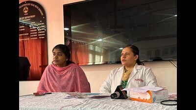 Dr Jaimanti Bakshi, head of ENT at PGIMER, shared these insights with the media on Wednesday as PGIMER prepares to mark World Voice Day on April 16 with public awareness activities. (HT Photo)