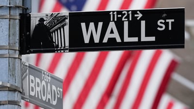 FILE - A sign outside the New York Stock Exchange marks the intersection of Wall and Broad Streets, Tuesday, Jan. 28, 2025, in New York. (AP Photo/Julia Demaree Nikhinson, File) (AP) FILE - A sign outside the New York Stock Exchange marks the intersection of Wall and Broad Streets, Tuesday, Jan. 28, 2025, in New York. (AP Photo/Julia Demaree Nikhinson, File) (AP)