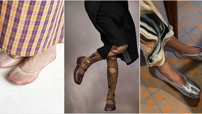 Tabi shoes began in 15th-century Japan as split-toe socks worn with traditional sandals. Tabi shoes began in 15th-century Japan as split-toe socks worn with traditional sandals.