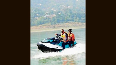 The CM had inaugurated similar water sports at Gobind Sagar Lake in October last year. (HT)