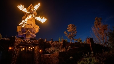 The Darkmoor Village in the Dark Universe area, at the Epic Universe theme park in Orlando, Florida, US, on Saturday, April 5, 2025. Photographer: Thomas Simonetti/Bloomberg (Bloomberg)