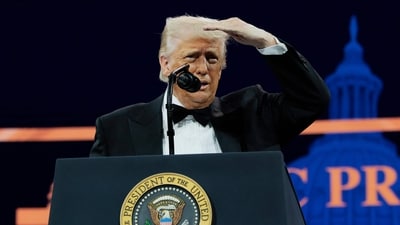 Donald Trump mocks world leaders trying to make a trade deal (Photo by Anna Moneymaker / GETTY IMAGES NORTH AMERICA / Getty Images via AFP) (Getty Images via AFP)