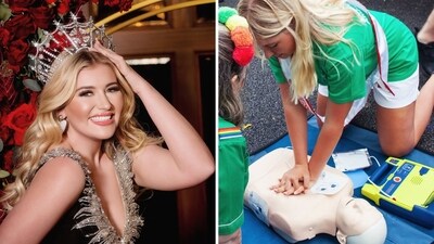 Current Miss World England Milla Magee is the brain behind the CPR round in the beauty pageant. (Instagram/@milla.magee__) Current Miss World England Milla Magee is the brain behind the CPR round in the beauty pageant. (Instagram/@milla.magee__)
