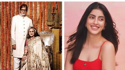 Big B and Navya Naveli Nanda wished Jaya Bachchan on her 77th birthday on April 9 (Instagram) Big B and Navya Naveli Nanda wished Jaya Bachchan on her 77th birthday on April 9 (Instagram)