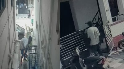 CCTV footage from nearby homes shows the suspect moving through the locality in an intoxicated state, attempting to enter several houses. (Special Arrangement) CCTV footage from nearby homes shows the suspect moving through the locality in an intoxicated state, attempting to enter several houses. (Special Arrangement)