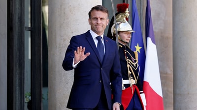French President Emmanuel Macron said he was not doing it to please anyone. (REUTERS)