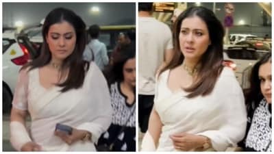 Kajol clicked at the airport in a chiffon saree. Kajol clicked at the airport in a chiffon saree.