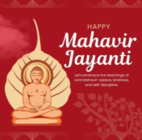 Celebrate the birth of Lord Mahavir with love and light. (Canva) Celebrate the birth of Lord Mahavir with love and light. (Canva)