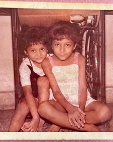 Childhood photo of Malaika and Amrita Arora Childhood photo of Malaika and Amrita Arora