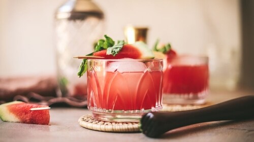 Watermelon Basil Cocktail Watermelon Basil Cocktail