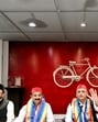 SP chief Akhilesh Yadav was speaking on Thursday at an event held at the SP state headquarters in Lucknow to mark Lord Mahavir Swami’s Janma Kalyan Divas. (Sourced) SP chief Akhilesh Yadav was speaking on Thursday at an event held at the SP state headquarters in Lucknow to mark Lord Mahavir Swami’s Janma Kalyan Divas. (Sourced)