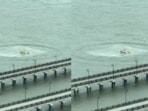 A helicopter crashed in the Hudson River on Thursday A helicopter crashed in the Hudson River on Thursday