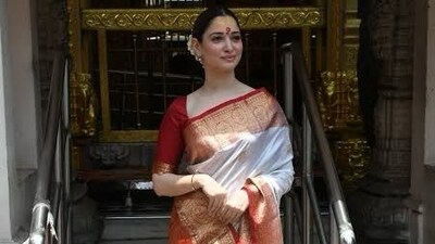 On the occasion of trailer launch of the film, Tamannaah Bhatia paid a visit to Babulnath Temple in Mumbai. On the occasion of trailer launch of the film, Tamannaah Bhatia paid a visit to Babulnath Temple in Mumbai.