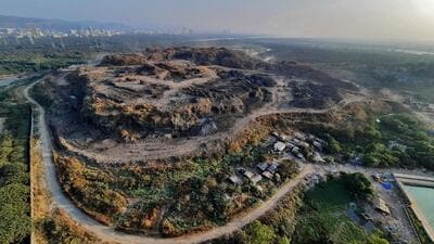 Aerial view of the Mulund dumping ground (HT PHOTO) Aerial view of the Mulund dumping ground (HT PHOTO)