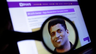 Byju's owner Byju Raveendran photo is seen on his company web page in this illustration. (Reuters)