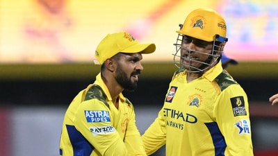 Ruturaj Gaikwad and MS Dhoni (REUTERS)