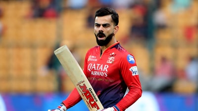 Royal Challengers Bengaluru's Virat Kohli during warm-up before a match. (REUTERS)