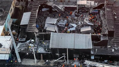 More than 300 rescuers, aided by sniffer dogs, had worked tirelessly since disaster struck early Tuesday. (AFP) More than 300 rescuers, aided by sniffer dogs, had worked tirelessly since disaster struck early Tuesday. (AFP)