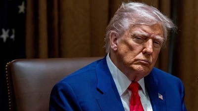US President Donald Trump during a cabinet meeting at the White House. (Bloomberg)