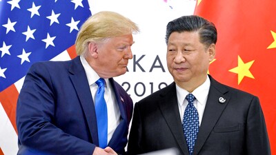 President Donald Trump, left, shakes hands with China's President Xi Jinping during a meeting on the sidelines of the G-20 summit in Osaka, Japan, June 29, 2019. (AP) President Donald Trump, left, shakes hands with China's President Xi Jinping during a meeting on the sidelines of the G-20 summit in Osaka, Japan, June 29, 2019. (AP)