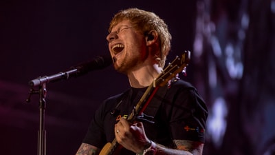On April 4, Ed Sheeran launched his vibrant single, Azizam, signalling a new chapter in his music career ahead of his eighth album.  (Mark Surridge via PTI Photo) (PTI02_16_2025_000155A) (Mark Surridge)