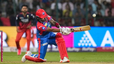 Rahul shifted gears right after crossing his fifty in 37 balls. Rain made a brief appearance at the start of the 15th over in which Rahul smashed Josh Hazlewood for 22 runs in the 15th and RCB were completely flattened after that. (PTI) Rahul shifted gears right after crossing his fifty in 37 balls. Rain made a brief appearance at the start of the 15th over in which Rahul smashed Josh Hazlewood for 22 runs in the 15th and RCB were completely flattened after that. (PTI)