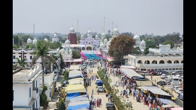 Talwandi Sabo sub-divisional magistrate Pankaj Kumar said 20 lakh people are expected to visit Takht Damdama Sahib on Baisakhi (April 13-14) and five political events are slated to be held on Sunday. Talwandi Sabo sub-divisional magistrate Pankaj Kumar said 20 lakh people are expected to visit Takht Damdama Sahib on Baisakhi (April 13-14) and five political events are slated to be held on Sunday.