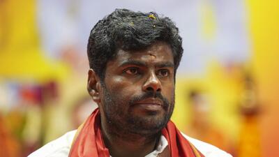 Though the BJP’s 10-year rule effectively puts Annamalai out of the race, Annamalai became state party chief in 2021, only 11 months after he had joined the party (PTI) Though the BJP’s 10-year rule effectively puts Annamalai out of the race, Annamalai became state party chief in 2021, only 11 months after he had joined the party (PTI)