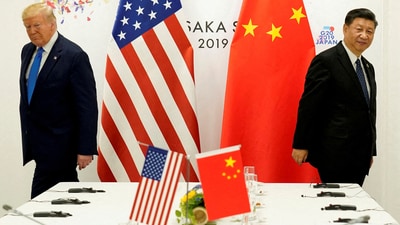 US President Donald Trump attends a bilateral meeting with China's President Xi Jinping during the G20 leaders summit in Osaka, Japan, June 29, 2019. (Reuters FILE)