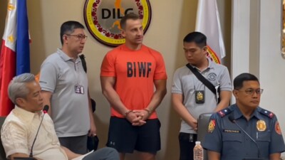 Philippine authorities detain Russian vlogger Vitaly Zdorovetskiy for legal accountability over his controversial livestream antics. (X/DILG) Philippine authorities detain Russian vlogger Vitaly Zdorovetskiy for legal accountability over his controversial livestream antics. (X/DILG)