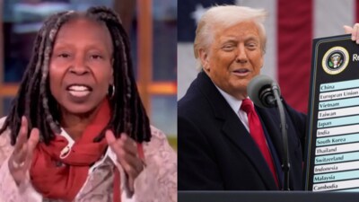 Whoopi Goldberg brutally slams Donald Trump over tariffs (The View, AP) Whoopi Goldberg brutally slams Donald Trump over tariffs (The View, AP)